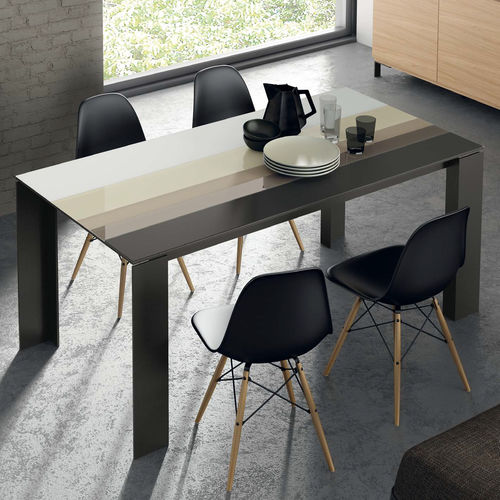 现代风格餐桌 - T07  - VIVE - MUEBLES VERGE S.L. - 木质 / 陶瓷 / 漆玻璃