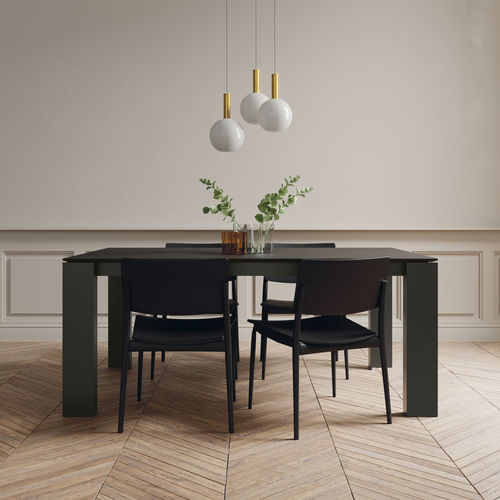 现代风格餐桌 - TAVOLE 100 - VIVE - MUEBLES VERGE S.L. - 陶瓷 / 涂漆金属桌脚 / 长方形