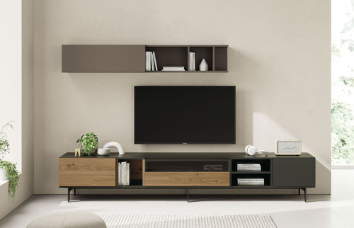 现代风格客厅组合背景墙 - ON SAL&Oacute;N 2 - VIVE - MUEBLES VERGE S.L. - 木制贴皮 / 哑光漆木 / 天然栎木