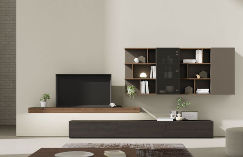 现代风格客厅组合背景墙 - ON SAL&Oacute;N 3 - VIVE - MUEBLES VERGE S.L. - 木制贴皮 / 哑光漆木 / 天然栎木