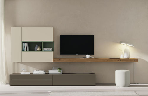 现代风格客厅组合背景墙 - ON SAL&Oacute;N 4 - VIVE - MUEBLES VERGE S.L. - 木制贴皮 / 哑光漆木 / 天然栎木