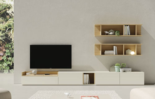现代风格客厅组合背景墙 - ON SAL&Oacute;N 6 - VIVE - MUEBLES VERGE S.L. - 木制贴皮 / 哑光漆木 / 天然栎木