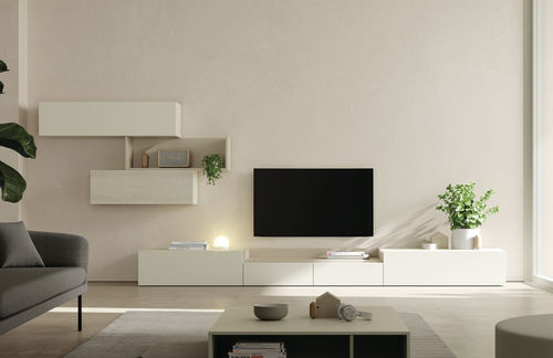 现代风格客厅组合背景墙 - ON SAL&Oacute;N 7 - VIVE - MUEBLES VERGE S.L. - 木制贴皮 / 哑光漆木 / 带抽屉