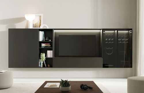 现代风格客厅组合背景墙 - ON SAL&Oacute;N 12 - VIVE - MUEBLES VERGE S.L. - 木制贴皮 / 哑光漆木 / 漆玻璃