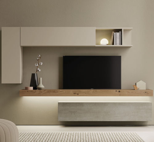 现代风格客厅组合背景墙 - ON SAL&Oacute;N 8 - VIVE - MUEBLES VERGE S.L. - 木制贴皮 / 哑光漆木 / 天然栎木