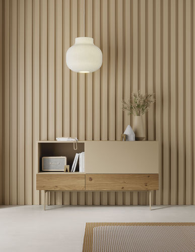 现代风格餐边柜 - COMPACT APARADOR 3 - VIVE - MUEBLES VERGE S.L. - 栎木 / 胶合板 / 哑光漆木