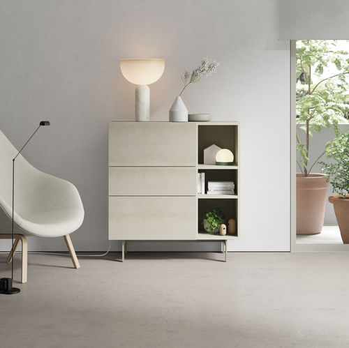 现代餐边柜 - COMPACT APARADOR 12 - VIVE - MUEBLES VERGE S.L. - 哑光漆木 / 陶瓷 / 搁板
