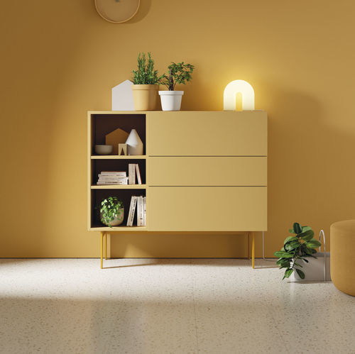 现代餐边柜 - COMPACT APARADOR 16 - VIVE - MUEBLES VERGE S.L. - 哑光漆木 / 搁板 / 带抽屉