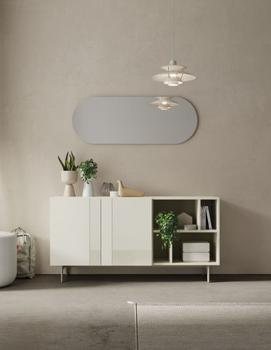 现代风格餐边柜 - COMPACT RECIBIDOR 4 - VIVE - MUEBLES VERGE S.L. - 哑光漆木 / 漆玻璃 / 搁板