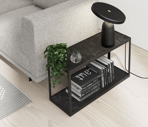 现代风格边桌 - KUB 5 - VIVE - MUEBLES VERGE S.L. - 陶瓷 / 金属桌脚 / 长方形
