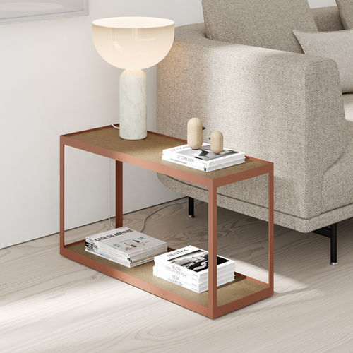 现代风格边桌 - KUB 1 - VIVE - MUEBLES VERGE S.L. - 木制贴皮 / 涂漆金属桌脚 / 长方形