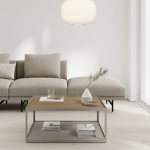 现代风格边桌 - KUB 2 - VIVE - MUEBLES VERGE S.L. - 木质 / 水晶 / 涂漆金属桌脚