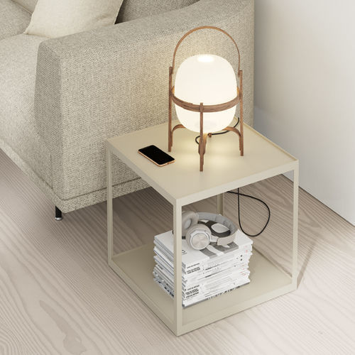 现代风格边桌 - KUB 4 - VIVE - MUEBLES VERGE S.L. - 涂漆中密度纤维板 / 涂漆金属桌脚 / 正方形