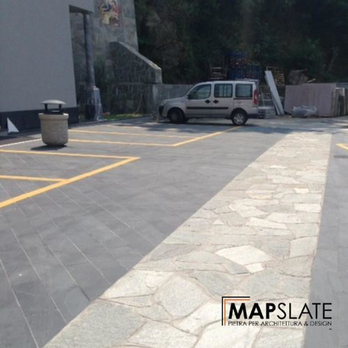 天然石材铺路石 - BLACK - MAP Slate Srl - 板岩 / 户外 / 用于停车场