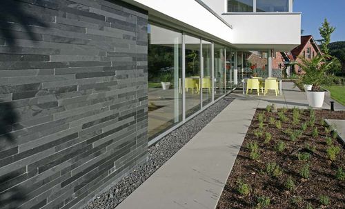 板岩砌面 - BLACK NATURAL SLATE OUTDOOR - MAP Slate Srl - 室外