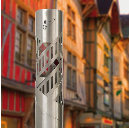 落地烟灰缸 - ZEST - Design espaces - 不锈钢 / 用于室外 / 公共空间