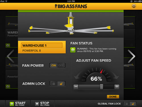 通风系统触摸屏 - BAFWORKS - Big Ass Fans - 壁挂