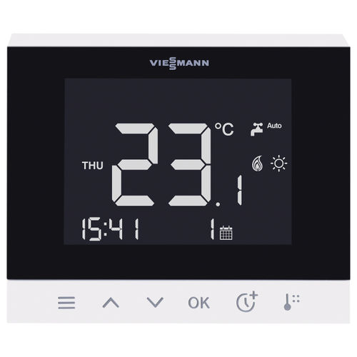 供暖遥控器 - VITOTROL 100-E - VIESSMANN - 哑光 / 触摸屏