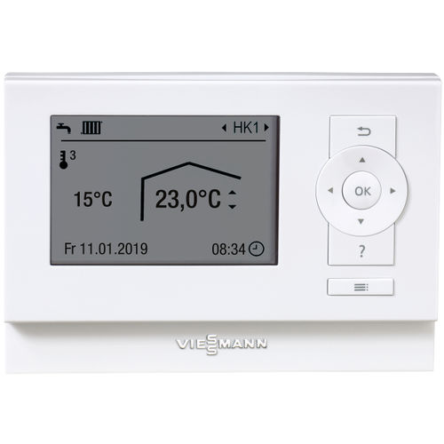 供暖遥控器 - VITOTROL 200-E - VIESSMANN - 哑光 / 壁挂
