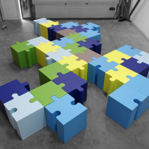 现代风格坐墩 - PUZZLE - SIXINCH Furniture - Design - Foamcoating - 高密度泡沫 / 其他形状 / 组合式