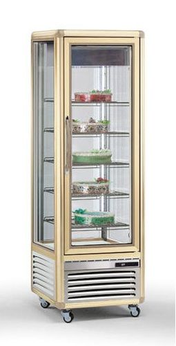 直立式冷藏展示柜 - SNELLE 400 BTV BIS - TECFRIGO SPA  - 用于商店 / 带照明 / 滑轮