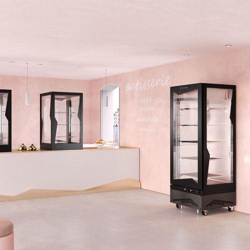 直立式冷藏展示柜 - MARILYN 275 BTQ BIS - TECFRIGO SPA  - 用于蛋糕房 / 带门 / 带照明