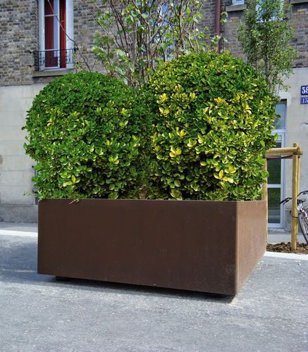 电镀钢花坛 - JULIA - FREPAT URBAN EQUIPMENT - 特种钢 / 正方形 / 现代风格