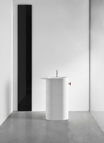 落地式台盆 - Olimpia - RESIGRES - Corian®可丽耐 / 带毛巾架 / 带搁板