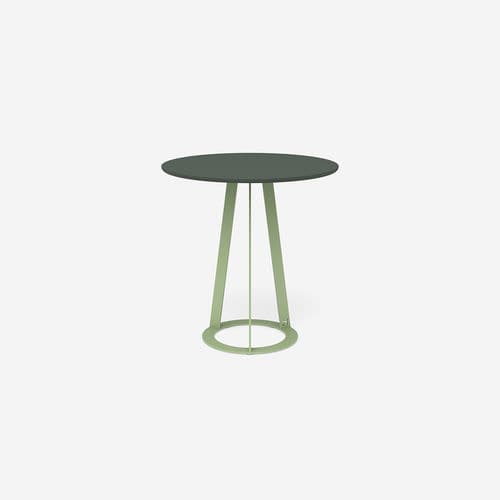 现代风格桌 - Plat-O Round 2 - HALDANE - Dekton®材料 / 不锈钢桌脚 / 圆形