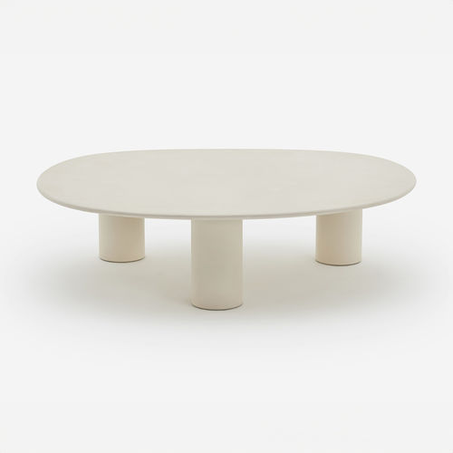 现代风格茶几 - Dombolo Extra Large - HALDANE - Dekton®材料 / 不锈钢花边底 / 椭圆