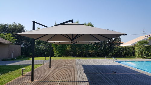 正方形遮阳伞 - VENEZIA - GAGGIO srl - 边柱 / 聚酯 / 丙烯塑料