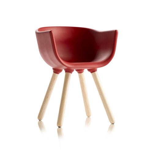 现代风格扶手椅 - TULIP SMALL - CHAIRS & MORE - 木质 / 聚氨酯 / 平板电脑