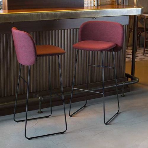 现代风格吧椅 - CHIPS SL SG 80 - CHAIRS & MORE - 室内 / 丝绒 / 金属