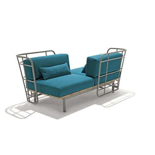 现代风格扶手椅 - JUJUBE D-A - CHAIRS & MORE - 布料 / 金属 / S形双人椅