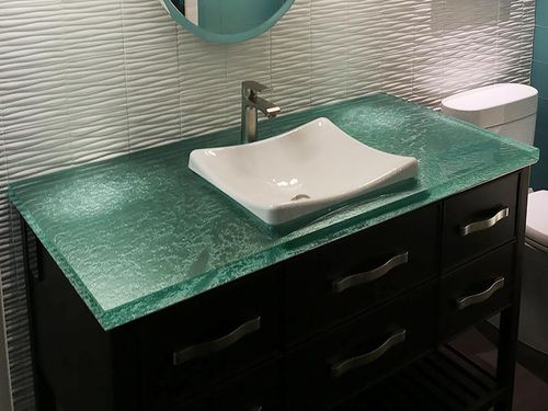 玻璃洗手盆台面 - CUSTOM BUILDERS - ThinkGlass - 回收 / 定制 / 背光