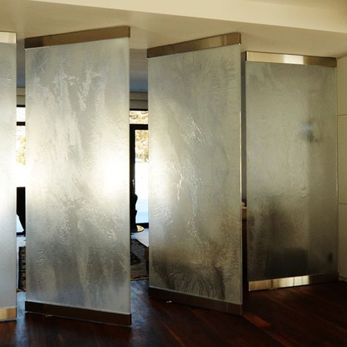 活动隔断 - MURAL - ThinkGlass - 固定式 / 玻璃 / 家用
