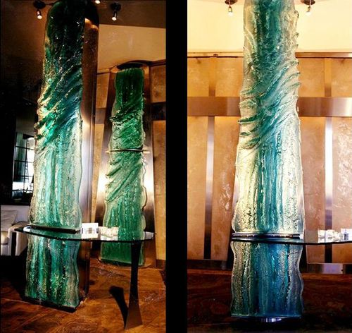玻璃雕塑 - TEMPLE PILLARS - ThinkGlass - 公共机构用