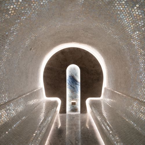 土耳其蒸汽浴室 - Juno Afflué - Juno SPA Design & Manufacture - 带淋浴 / 铺砖