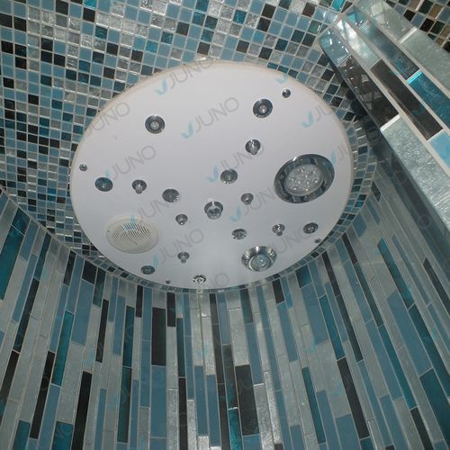 金属侧装淋浴花洒 - Juno SPA Design & Manufacture - 圆形 / 白色 / 酒店