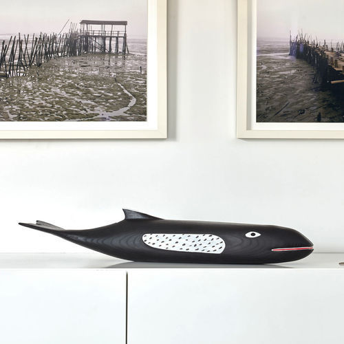 白蜡木雕塑 - HOUSE WHALE - vitra - 黑色 / 动物 / 现代风格