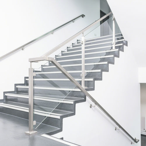 不锈钢护栏 - SQUARE LINE® - Q-railing - 玻璃板 / 线缆 / 带孔薄钢板