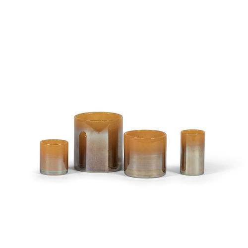 现代风格花瓶 - LUSTER - DEKOCANDLE - 吹制玻璃 / 橙色