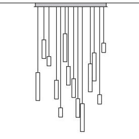 现代风格枝形吊灯 - MODULARITY - graypants  - 金属 / 长方形 / 1 层