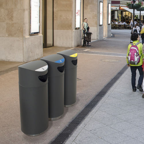 公共垃圾桶 - OSLO RECYCLING - CERVIC ENVIRONMENT - 垃圾分类 / 电镀钢 / 带烟灰缸