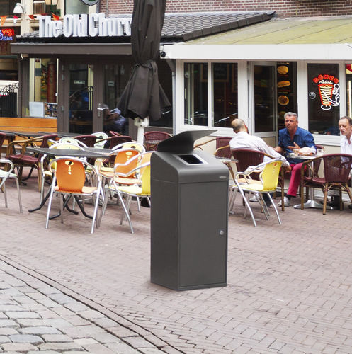 公共垃圾桶 - BERLIN URBAN - CERVIC ENVIRONMENT - 电镀钢 / 带烟灰缸 / 带盖
