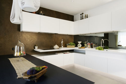 现代风格厨房 - 201409 - TM Italia - 栎木 / 漆木 / Corian®可丽耐