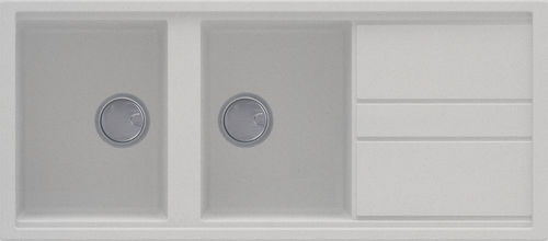 双槽厨房水槽 - BEST 500 - ELLECI - 带沥水架 / 复合材料 / 嵌入式