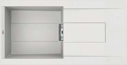 单槽厨房水槽 - SMART 480 - ELLECI - 带沥水架 / 复合材料 / 嵌入式