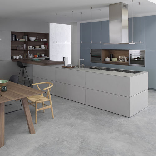 现代风格厨房 - SURFACE - Key cucine - 胡桃木 / 钢 / 岛台式