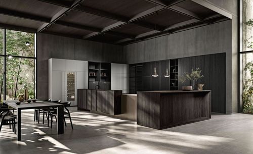 现代现代厨房岛台 - TAI O - Key cucine - 石灰石 / 大理石 / 漆包金属